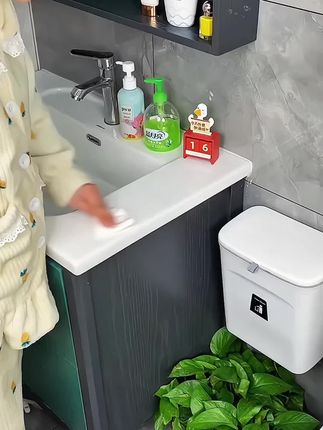 家里厨房,卫生间的垃圾桶就要选这种带盖的!美观又实用,不仅不占地方,而且还方便打扫卫生!#免打孔 #壁挂式垃圾桶 #卫生间好物 #超便宜超划算 #好物推荐🔥 @DOU+小助手