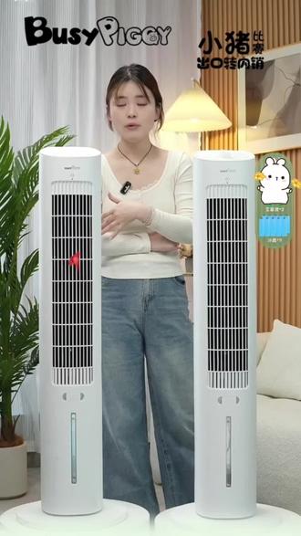 Busypiggy小猪空调扇水冷塔扇电风扇家用宿舍移动式空调大风力#空调扇 #新款上新 #清凉一夏 #夏季新款