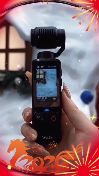 #影音设备分享 W&O正品手持口袋相机4K超高清摄像机户外骑行运动云台记录仪防抖#相机 #户外拍摄 #视觉效果