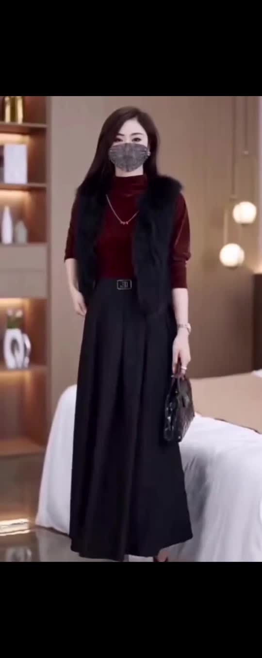 黑色半身裙女2025新款妈妈中长款a字高档高腰显瘦半裙遮肚大摆裙@DOU+小助手