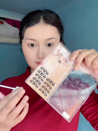 #美妆 免胶假睫毛好方便呀好喜欢好好看#免胶睫毛#假主
