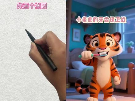 不刷牙的后果 #简笔画 #儿童动画 #启蒙早教