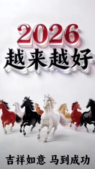 2026做匹“招财马”:不做职场牛马,只当人生黑马,财运马不停蹄,好运马上到账~
骏马踏春归,烦恼退退退!愿新岁马到功成,钱包鼓鼓,健康稳稳,快乐满满~