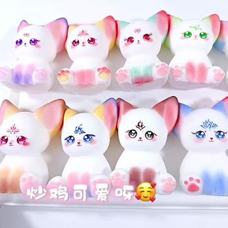 小狐狸制作过程#捏捏乐 #手工 #摆件装饰品 #二次元