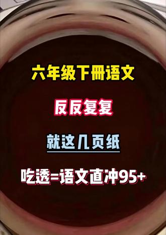 六下语文反反复复就这几页纸,吃透等于语文直冲95+#六年级语文 #小升初 #知识点总结 #必考考点 #学霸秘籍