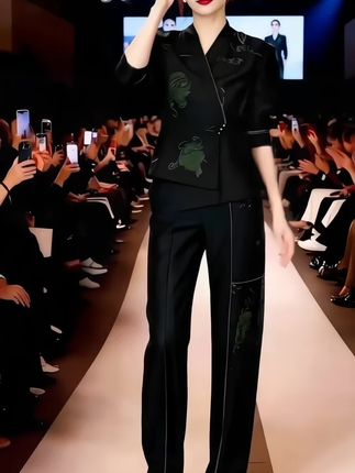 高级感文艺风轻奢裤套装女2025秋季新款长袖百搭显瘦衬衫+阔腿裤