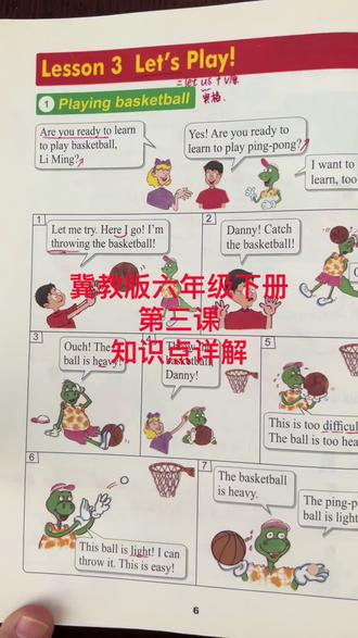#冀教版小学英语 #冀教版小学英语六年级下册 #寒假带学 冀教版六年级下册第三课知识点讲解