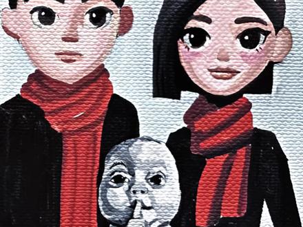 不对,怎么还有个豆娃#手绘 #日常瞎画 #抽象 #豆包