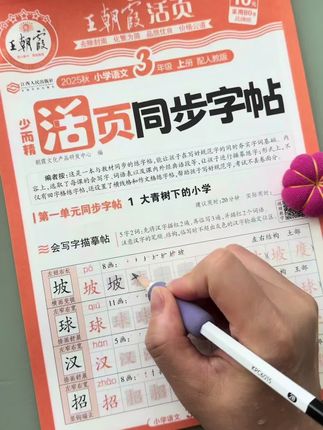 暑假在家练字,就练跟新学期课本同步的生字,练得一手好字的同时,还夯实了语文基础。#王朝霞活页 #同步字帖 #练字