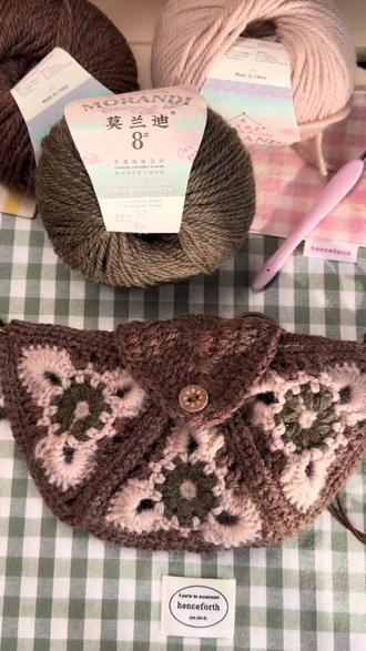 牛角包🥐钩织教程(缝合部分) #毛线钩织 #手工教程 #手工包#好物分享#材料包