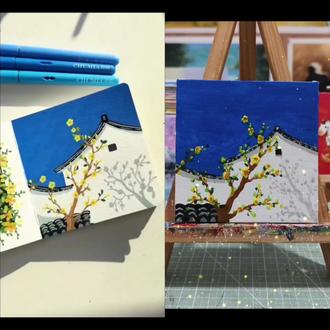 零基础丙烯画day5️⃣|檐下开花🌸
又来画我喜欢的徽派建筑了🥰🥰 白墙黛瓦,水墨天成,太美、太治愈了🌹🌹 喜欢的小伙伴也快来一起画吧😘😘 (临摹自:@画画的小怪兽 ) 🌹🌹 #简单又好看的画 #创作者中心 #创作灵感 #跟着抖音学绘画 #徽派古建有多美