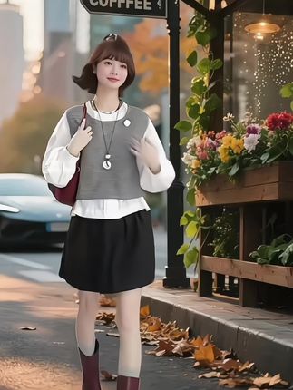 #早秋贵气感穿搭 #甜美穿搭 #春秋新款 #小个子显高显瘦穿搭 #减龄穿搭