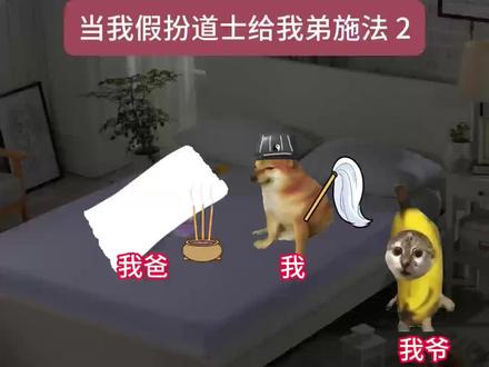 当我假扮道士给我弟施法2#搞笑#抽象#猫meme#比比拉布#恶整