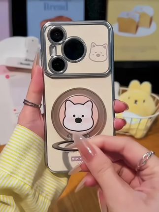 西高地狗适用苹果vivo华为oppo小米iPhone16电镀大视窗手机壳#手机壳 #防摔手机壳 #这也太好看了 #强烈推荐 #网红手机壳