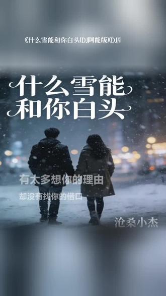 感谢认真听完我唱歌的你 什么雪能和你白头(DJ阿能版)(DJ版)#全民k歌 #唱歌不孤单