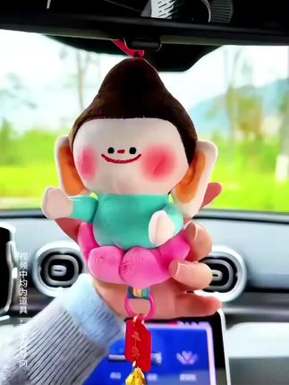 (精品)山西大同文创佛小拌莲花小佛车挂件包挂件毛绒钥匙扣