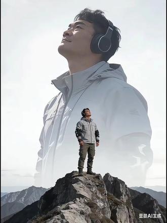双重曝光风格山巅人物图豆包指令 山巅人物图豆包教程 #豆包ai #豆包P图已经nextlevel了 #豆包p图指令 #豆包 #李维刚