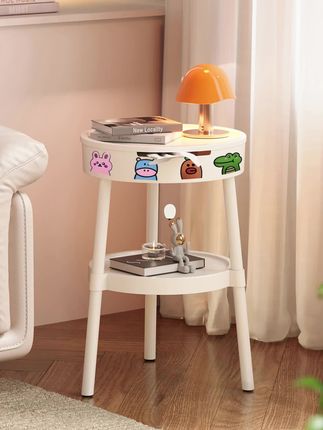 沙发边几可移动茶几极简奶油风小圆桌角几创意迷你床头置物架桌子   #奶油风家居 #移动边几 #极简设计 #床头置物 #小户型