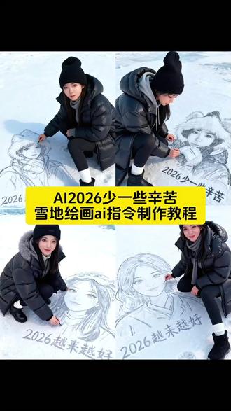 AI2026少一些辛苦雪地绘画教程 2026年看雪主题画#豆包ai#豆包p图已经nextlevel了#AI2026少一些辛苦#万物皆可有初雪氛围#今年的初雪时刻我先拥有了 冬天雪景画 冬天雪景绘画 雪地绘画ai 初雪雪地里画画 冬天在雪地里画画