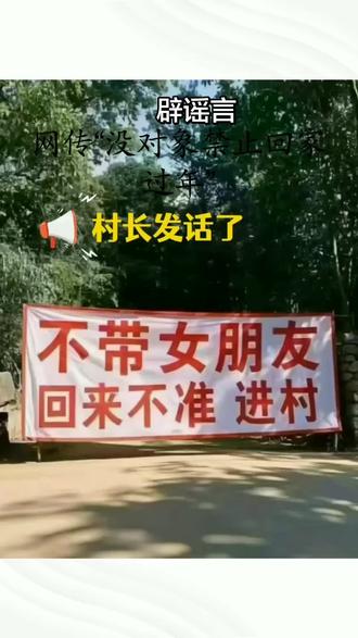 谣言,不带女朋友不允许回家过年。