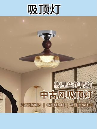 #吸顶灯 复古走廊过道吸顶灯新款中古风阳台衣帽间护眼灯具 #吸顶灯推荐 #灯 #灯具 #灯具照明