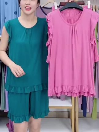 #莫代尔家居服 #面料柔软舒适 #宽松版型不挑身材 #睡衣家居服 #夏季穿搭