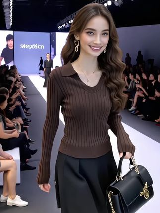 #通勤搭配 #早秋穿搭 #时尚针织打底衫 #早秋氛围感 @DOU+小助手