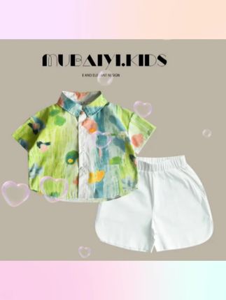 夏天的味道!儿童短袖衬衫薄款男童洋气衬衣宝宝上衣显白小童纯棉#夏天的味道#儿童短袖衬衫#男童洋气衬衫#小童纯棉套装