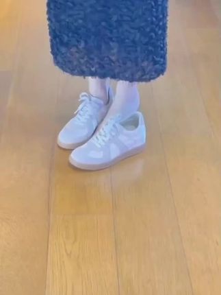 内增高6cm复古德训鞋女2025秋季新款透气休闲板鞋女百搭小白鞋女 #德训鞋 #秋季新款 #休闲百搭 #运动鞋女