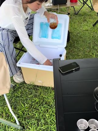 户外露营野餐便携式大容量保温箱摆摊商用加厚保温箱保冷箱#原始人保温箱