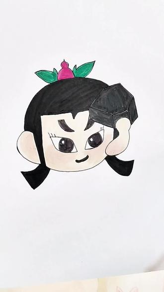 这是葫芦娃的大哥吗?好厉害啊,还能举起大石头🪨#脑洞大开 #葫芦娃 #限时表情包 #一起学画画 #儿童创意手工