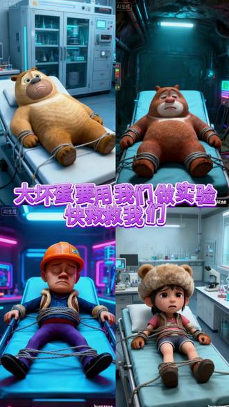 我们要被做实验了😭#熊出没#光头强#熊大#熊二#ai