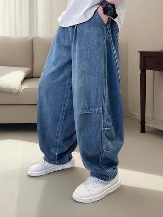 2025新款儿童薄款牛仔裤来咯~洋气弯刀捏褶设计,软乎乎超透气,夏季穿不闷汗~高品质牛仔面料,耐穿又好洗!宽松版型适配85 - 170cm身高,100 - 180码任选。日常出街、玩耍都潮酷, 给娃换条时髦好裤,轻松拿捏夏季穿搭! #儿童牛仔裤 #夏季童装 #潮娃穿搭#男孩子也要有衣品 #弯刀裤