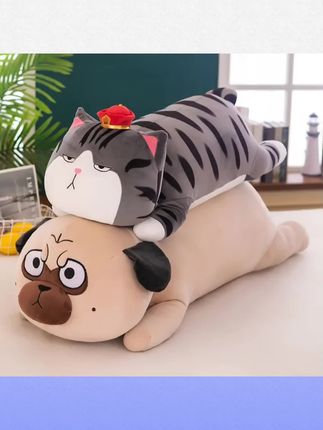 #毛绒玩具 吾皇万睡猫玩偶巴扎黑毛绒玩具猫咪小狗娃娃抱枕长条睡觉靠枕床上#玩偶毛绒玩具 #吾皇猫玩偶 #吾皇猫公仔 #谁能拒绝呆萌的玩偶