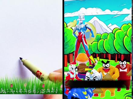 奥特曼儿童动画片#奥特曼 #奥特曼简笔画 #奥特曼变身