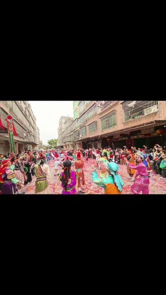 #非遗体验 大年初三现场看英歌舞表演