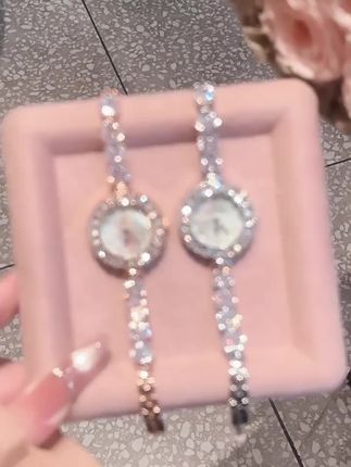 迪士尼冰封玫瑰女士手表女款轻奢小众高级感正品镶钻生日礼物女生