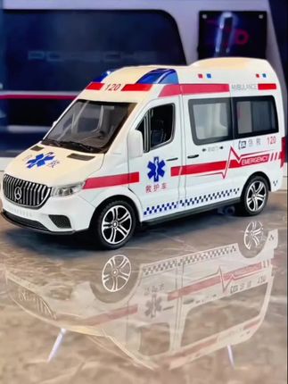 120救护车玩具男孩女孩超大号宝宝回力惯性小汽车仿真警车模型#玩具车 #仿真救护车#儿童玩具