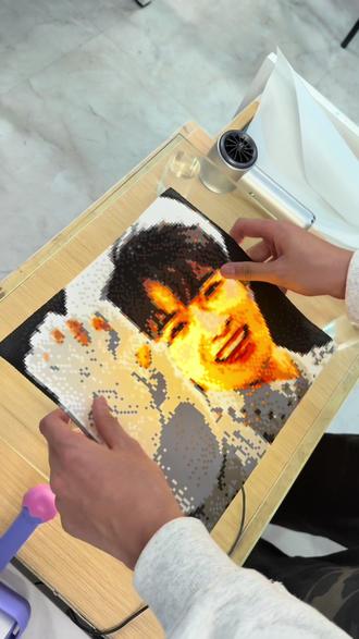 4/99 每天一个 挑战99个明星之周深 顾客宝宝连续拼了四个周深 超爱哒 #拼豆 #大连拼豆 #我染上了拼豆