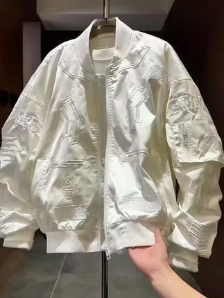 中秋【抢回街头】重工刺绣棒球领飞行夹克 2609帅FCC炫酷#外套穿搭