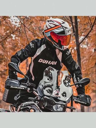 #骑行必备 duhan/杜汉摩托骑行服男女防风赛车服机车骑士服防摔黑色拉力服#摩托车骑行服 #机车服 #杜汉骑行服 #摩托车服@抖音小助手