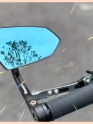 国产巴风特手把镜上车是真帅!蓝色镜面防眩光,360度可旋转调节,原车堵头无损安装!不影响手把配重!#极核ae4 #极核 #好物推荐🔥