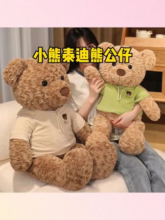 #毛绒玩具 可爱小熊泰迪熊毛绒玩具抱抱熊公仔女生睡觉抱枕情侣娃娃礼物#生日礼物 #抱枕娃娃 #抱抱熊公仔 #毛绒公仔