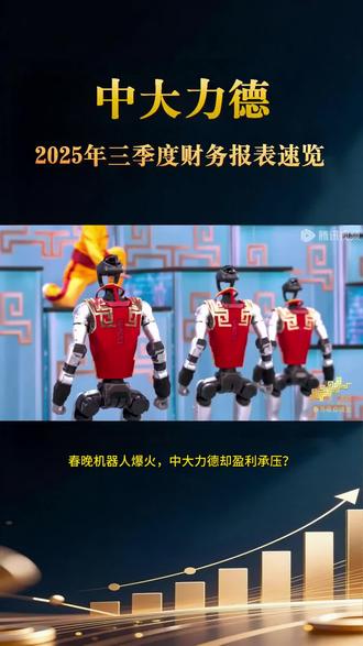 春晚机器人爆火,中大力德却盈利承压?
拆解3大核心财报数据,读懂机器人核心部件龙头现状。
营收为何小幅增长?前三季度营收7.65亿元,同比增3.14%,主因精密减速器、减速电机稳步放量,叠加春晚机器人热潮带动相关部件需求。
净利润为何微增承压?归母净利5720.91万元,同比微增,扣非下滑,因行业竞争加剧、研发投入增加,盈利效率短期受影响。
现金流为何稳健可控?经营现金流净额3478.21万元,得益于回款高效,成本管控到位,有效支撑机器人核心部件研发与产能布局。
整体而言,中大力德前三季度营收稳增、净利微压、现金流健康,依托核心部件优势,受益于春晚机器人带动的行业红利,基本面稳固。
最后,问题来了,春晚宇树机器人再出圈,具身智能风口来袭,你觉得中大力德能借势突围,提升盈利吗?
#财报 #基本面分析 #春晚 #宇树机器人 #股票