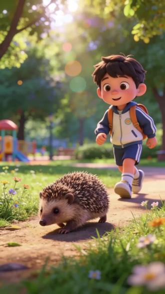 小刺猬为什么会突然将身体蜷缩成一团?来听听林小杰小朋友的讲解。#原创动画 #早教动画 #儿童启蒙早教益智动画片 #刺猬 #动画小故事