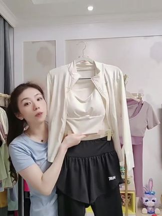 新品高颜值运动健身跑步套装#谁穿谁好看系列 #面料柔软舒适 #健身跑步