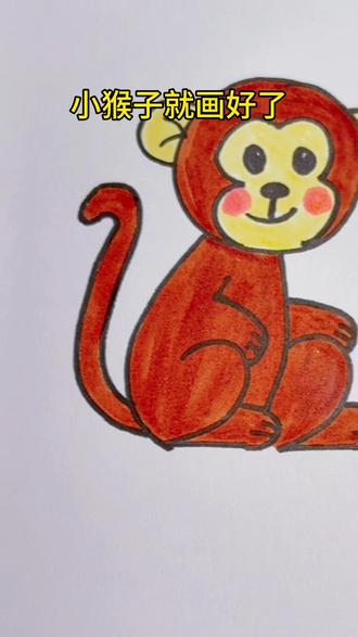 用数字画小猴子,简单又有趣~#简笔画#儿童简笔画 #幼儿美术 #幼儿美术 #创作灵感