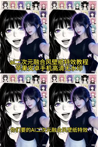 你们要的ai二次元融合风壁纸特效制作教程来啦#剪映 #剪映图片设计 #ai二次元融合风图片ai漫画图片生成ai二次元指令#剪映图片 #剪映图片制作