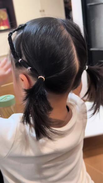 超可爱猫耳朵发型教程#女童发型编发教程 #小女孩发型简单扎法 #幼儿园简单好看发型 #幼儿园简单发型 #幼儿扎发教程
