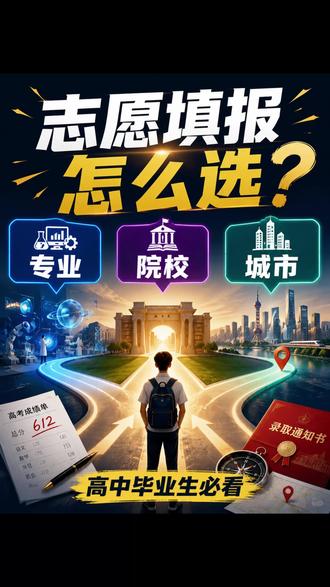 志愿填报这么选?专业、院校、城市怎么取舍? 高考志愿填报中,专业、院校、城市怎么取舍才能报的好,一条视频给你讲清楚!#高考 #高考志愿填报 #大学生 #志愿填报 #大学专业